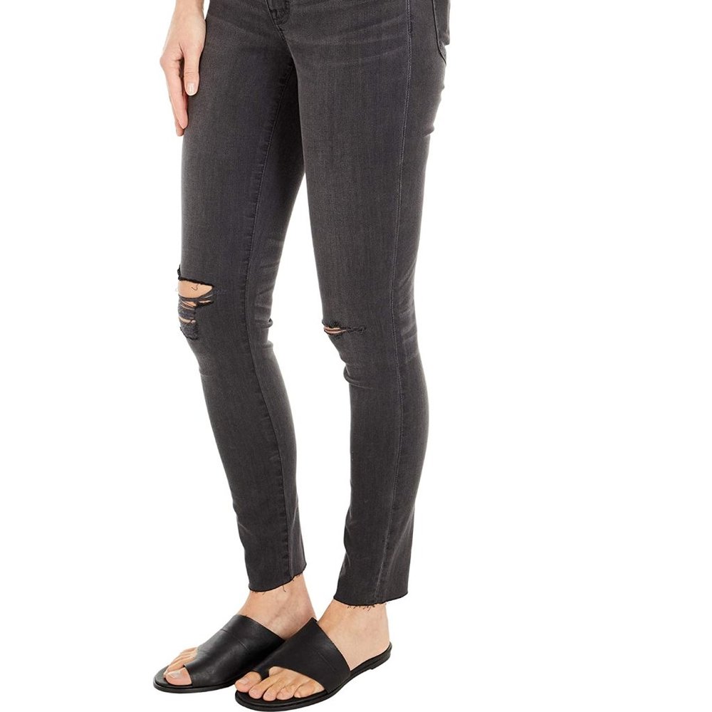 Madewell 9" High-rise skinny black jeans (27)